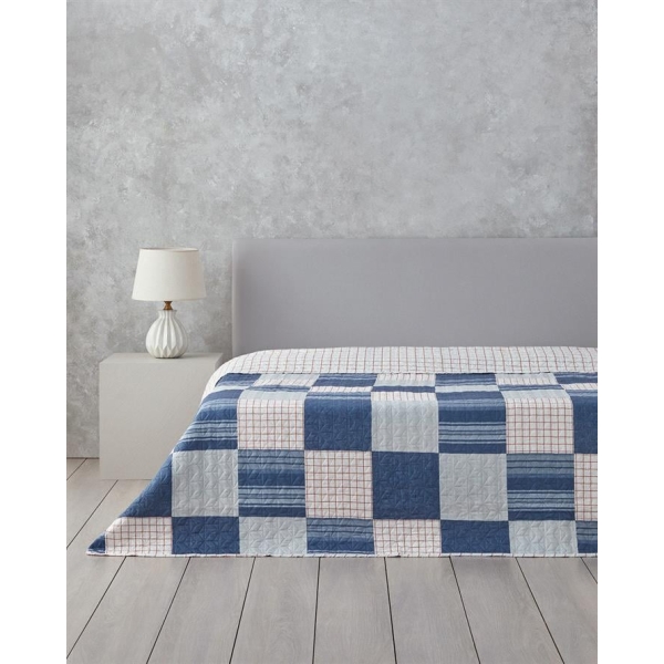 Plaid Harmony Single Multi-Purpose Cover 160x220 cm Blue