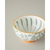 6 PCS Set Of Floral Lines New Bone China Bowl 12 cm Green