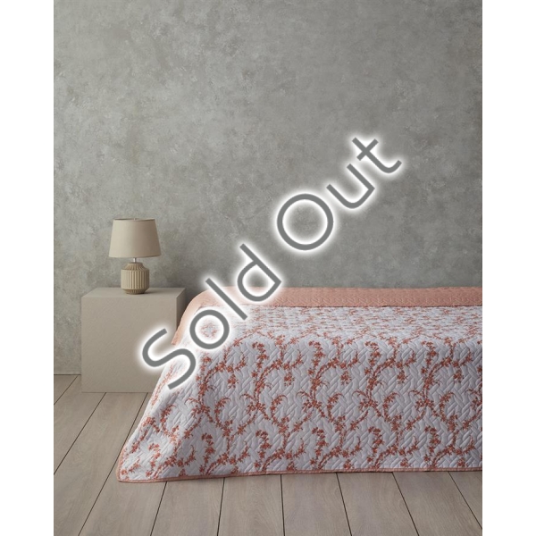 Scroll Flowers King Size Multi-Purpose Blanket 240x220 cm Orange