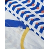 Abstract Marine Double Duvet Cover Set 200x220 cm Navy Blue-Orange