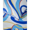 Abstract Marine Double Duvet Cover Set 200x220 cm Navy Blue-Orange