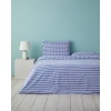 Abstract Marine Double Duvet Cover Set 200x220 cm Navy Blue-Orange