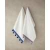 Colory Tuft Cotton Tassel Face Towel 50x80 cm Ecru