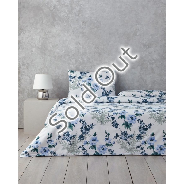 Bloomy Garden Double Duvet Cover Set  200x220 cm Blue