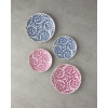 Carnival Floral Bone Porcelain Serving Plate 25 Cm Fuchsia-White