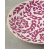 Carnival Floral Bone Porcelain Serving Plate 25 Cm Fuchsia-White