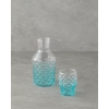 Bubbles Glass Bedside Pitcher 1150 Ml Blue