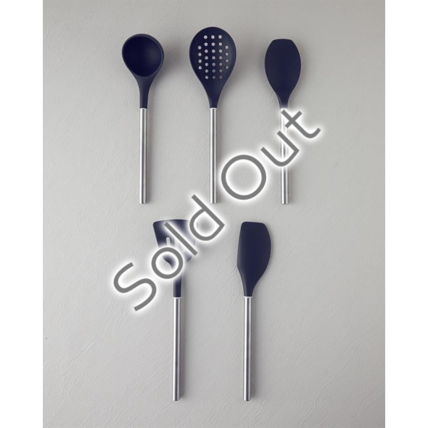 Fancy Mix Silicone Serving Utensil Navy Blue