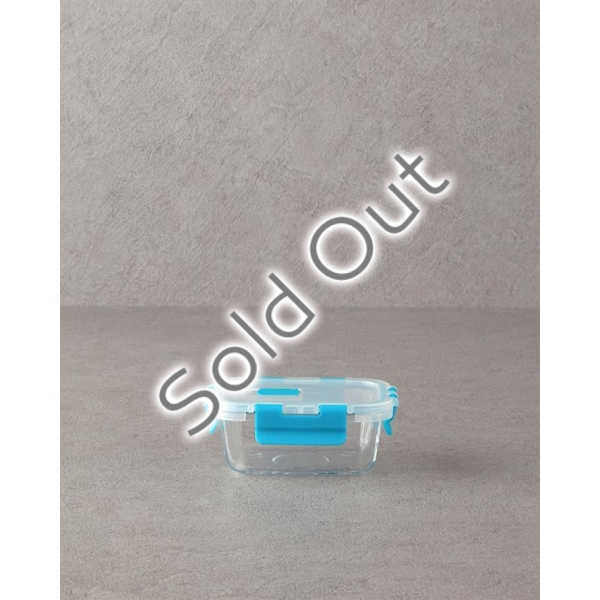 Lock&Fresh Glass Storage Container 320ml Blue