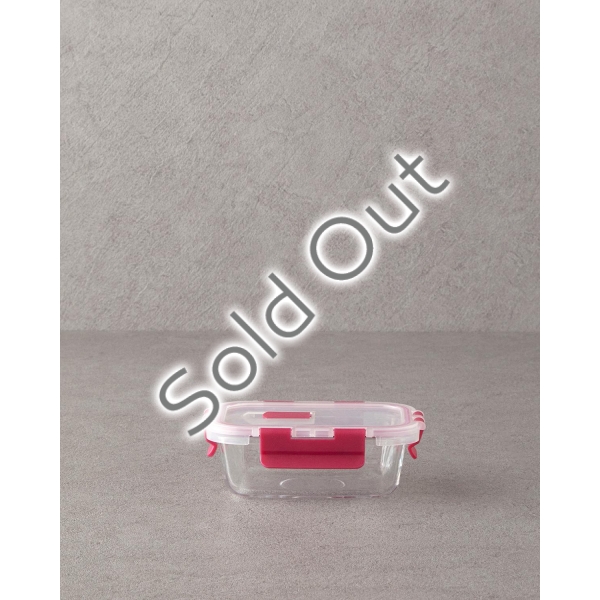 Lock&Fresh Glass Storage Container 400ml Pink