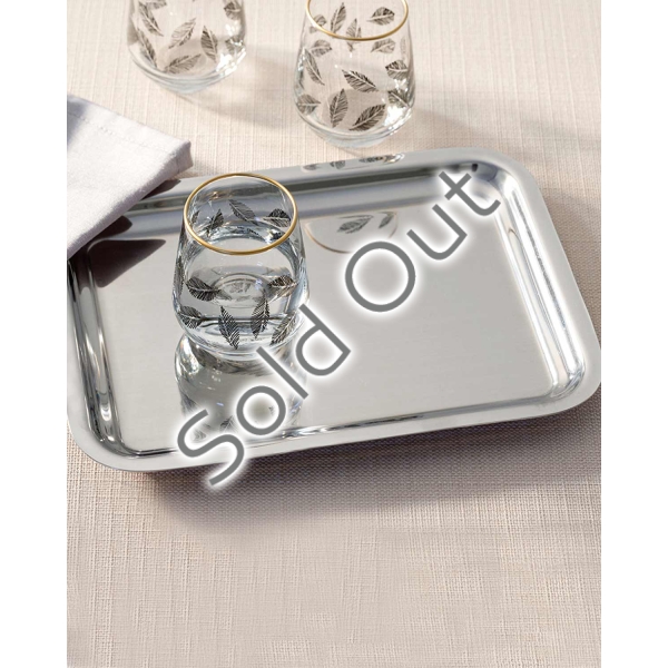 Blade Stainless Steel Tray 40x28 Cm Silver