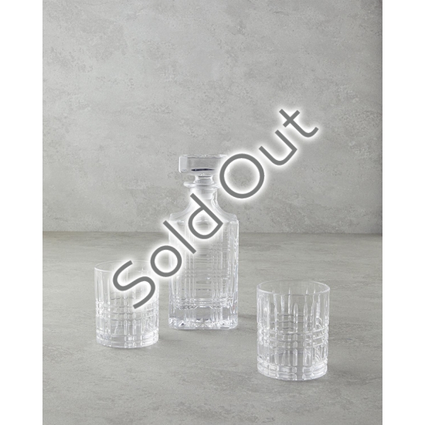 Luxury Crystal 3 Piece Carafe 700ml+290ml Transparent