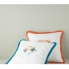 Crab Embroidered Cushion Cover 45x45 cm Orange