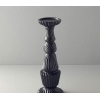 Crown Ceramic Candle Holder 13x13x36 cm Anthracite