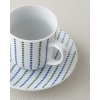 Anchor Porcelain Coffee Cup Set 4 Pieces for 2 People 80 ml Blue-Green