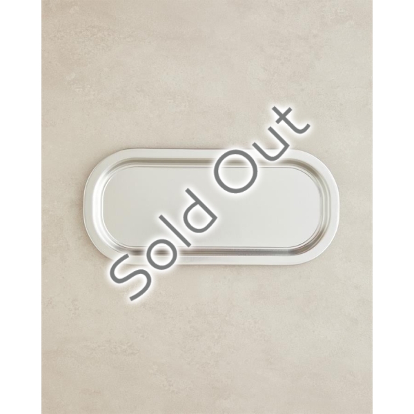 Cordie Metal Tray 35x15 cm Silver