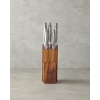 Creil Stainless Steel 5 Piece Block Knife Set Silver