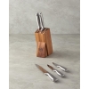 Creil Stainless Steel 5 Piece Block Knife Set Silver