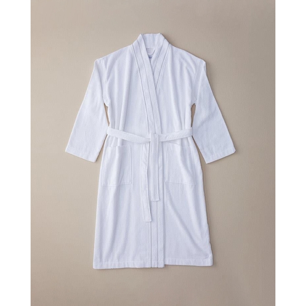 Soft 100% Cotton Bathrobe L-XL White