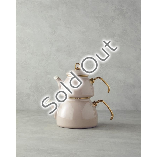 Perro Enamel Teapot 0.50L + 1.1L Beige