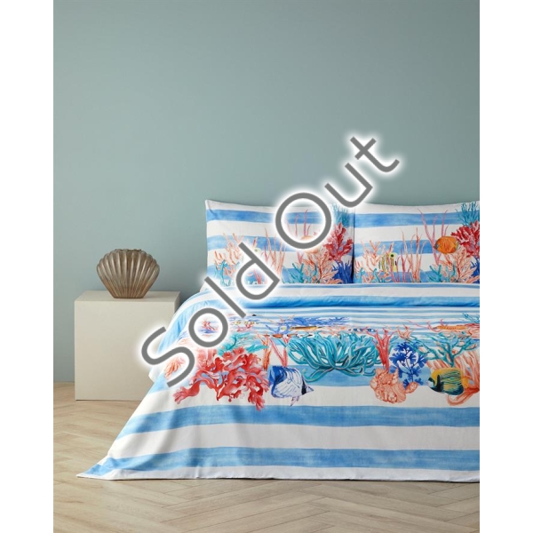 Deep Ocean Double Duvet Cover Set 200x220 cm Blue