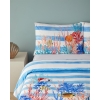 Deep Ocean Double Duvet Cover Set 200x220 cm Blue
