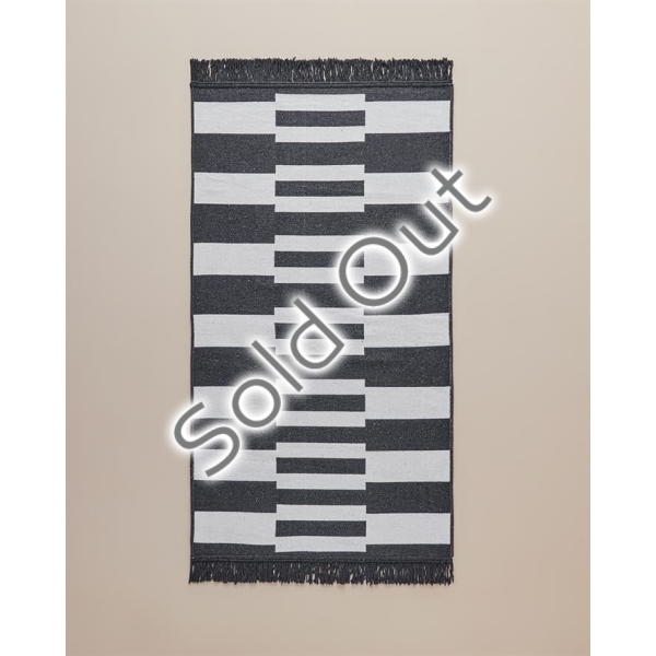 Ottica Woven Kilim 80x150 cm Anthracite