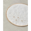 Adelina Polyester 4-Piece Coaster 14 cm White-Gold