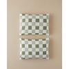 Crocus Flora Double-Sided Cotton 2-Piece Pillowcase 50x70 cm Green