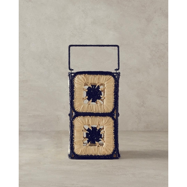 Patch Lantern 15x30 cm Black - Beige