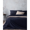 Aurora Silky Touch Single Duvet Cover Set 160x220 cm Midnight Blue