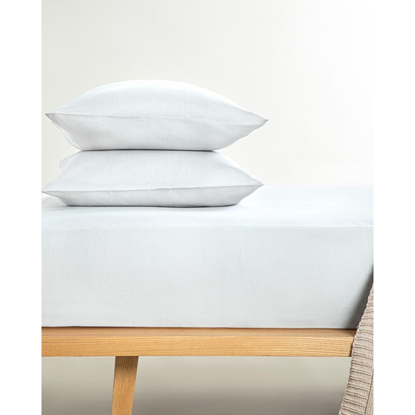 Novella Premium Soft Cotton Double Fitted Sheet Set 160x200 cm White