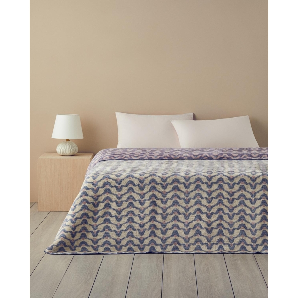 Heritage Acrylic Double Blanket 200x220 cm Blue