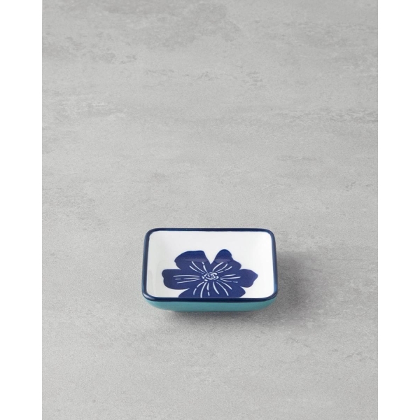 Ophelia Porcelain Snack Bowl 12x12 cm Blue-White