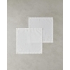 Adelina Polyester 2-Piece Guest Napkin 38x38 cm White-Gold