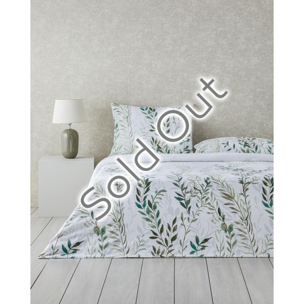 Ivy Breeze Double Sided Cotton Double Duvet Cover Set 200x220 cm Green