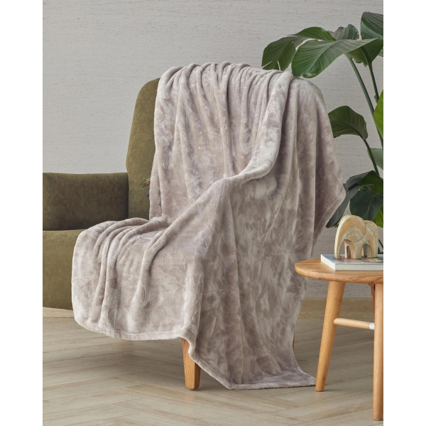 Ramona Jacquard Supersoft TV Blanket 120x160 cm Beige
