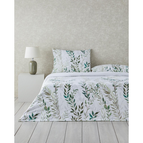 Ivy Breeze Double-Sided Cotton Single Duvet Cover Set 160x220 cm Green