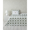 Crocus Flora Cotton Double Duvet Cover Set 200x220 cm Green