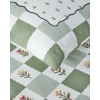 Crocus Flora Cotton Double Duvet Cover Set 200x220 cm Green