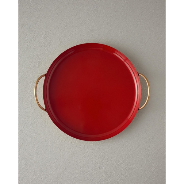 Aloha Metal Decorative Tray 30.5x26.5x5.5 cm Red