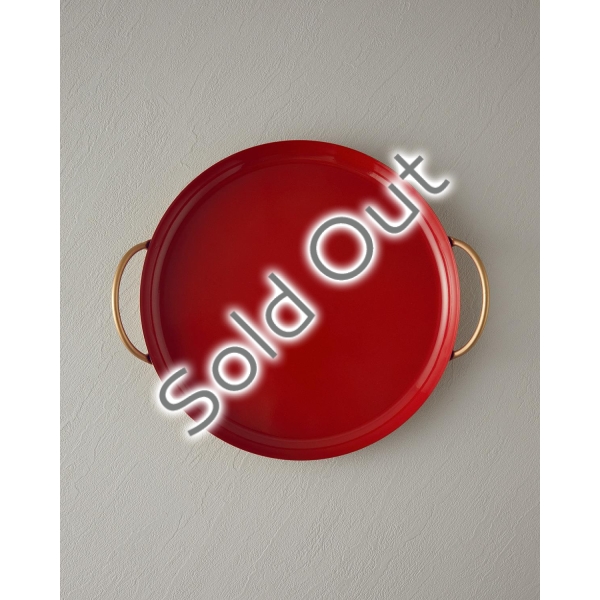 Aloha Metal Decorative Tray 30.5x26.5x5.5 cm Red