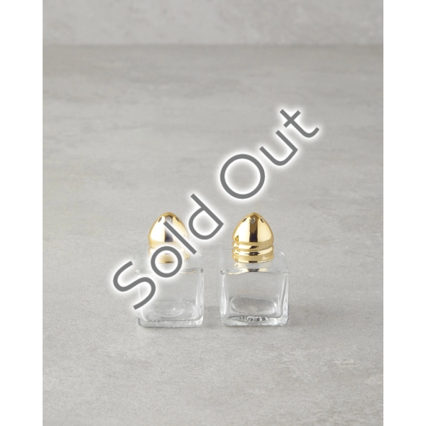 Lelia Glass 2-Piece Salt and Pepper Shaker 4x5 cm Gold