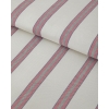 Cool Stripe Yarn Dyed King Size Duvet Cover Set 240x220 cm Burgundy-Green