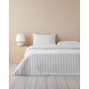Bold Stitch Yarn Dyed Double Duvet Cover Set 200x220 cm Navy Blue-Green