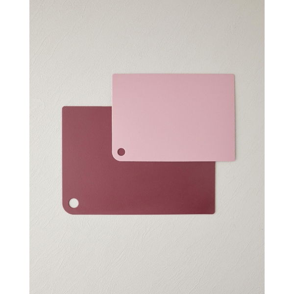 Cut Me Plastic 2-Piece Cutting Board 27-34 cm Claret Red-Pink