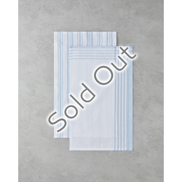 Savory Cotton Polyester 2-Pieces Drying Towel 30x50 cm Blue