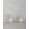 Aria Glass 4 Piece Tea Cup Set for 2 People 195 ml Silver