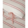 Cool Stripe Yarn Dyed King Size Duvet Cover Set 240x220 cm Terracotta - Beige