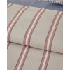 Cool Stripe Yarn Dyed King Size Duvet Cover Set 240x220 cm Terracotta - Beige